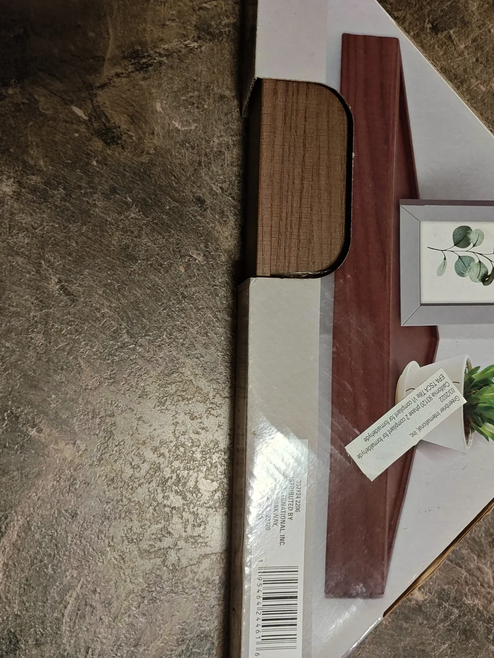 Brown Corner Wall Shelf – Decorative Floating Display